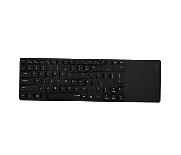 Rapoo E6700 Ultra-Slim Bluetooth Keyboard with Smart Touchpad - Arabic, Black - Zoom Image 4