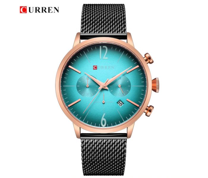 Curren 8313  Luxury Quartz Watch For Men Black And Green - Zoom Image 2