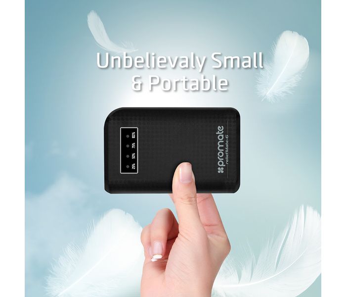 Promate ReliefMate-6 6000 mAh Compact Universal Power Bank, Black - Zoom Image 6