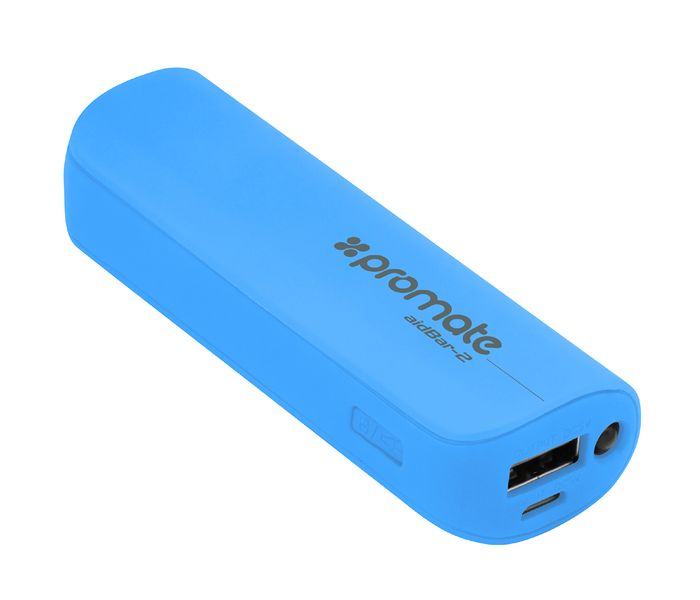 Promate Aid Bar-2 2500 mAh Ultra Compact Universal Power Bank, Blue - Zoom Image 7