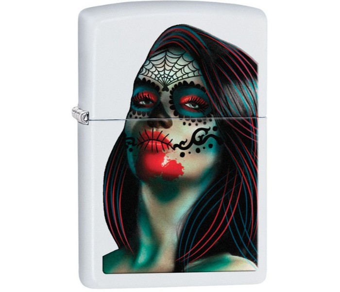 Zippo 29400 214 Day of the Dead Lady Tattoo Lighter Multicolor - Zoom Image