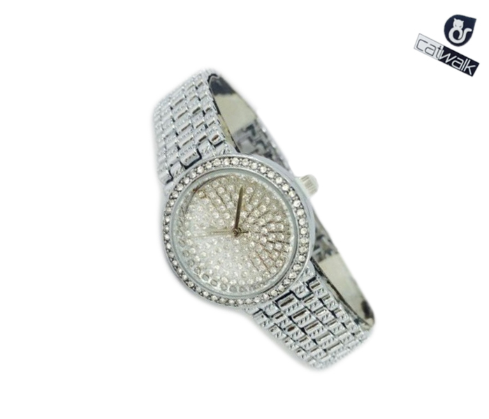 Catwalk CW-981 Genuine quality Fashionable Cz Watch For Women Silver - Zoom Image