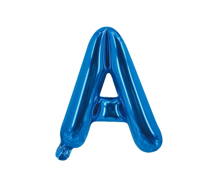 Party Time A-B-803249 Letter A 16 Inch Foil Balloon Blue - Zoom Image