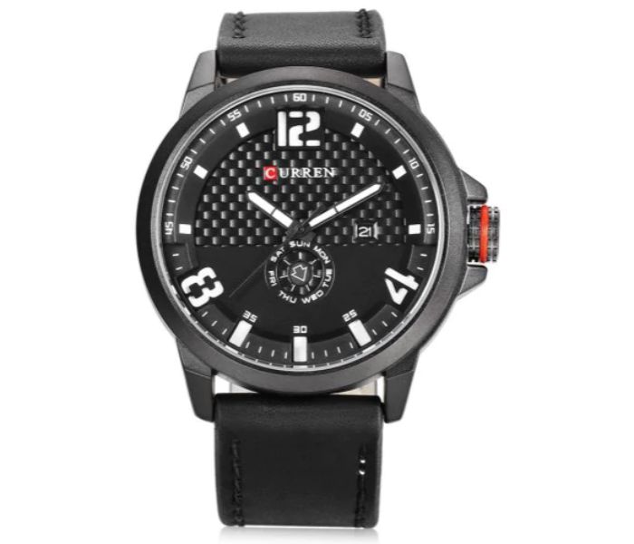 Curren 8253 Casual Quartz Watch For Men White And Black - Zoom Image