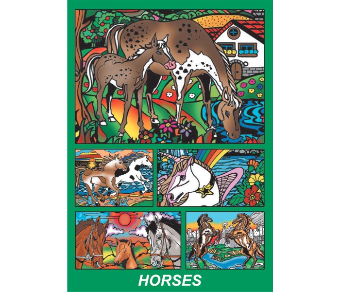 Color Velvet 3907 Horses Coloring System Multi Color - Zoom Image