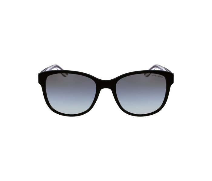 Polo Ralph Lauren 8123 500111 Aviator Black With White Frame & Black Mirrored Sunglasses for Women - Zoom Image