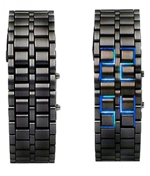 2612050 Mens Fashion Digital 2 Bracelet Watch with LED - Black - Zoom Image 4