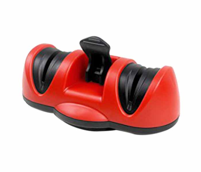 2 Slots Kitchen Suction Cup Knife Sharpener - Red - Zoom Image 2