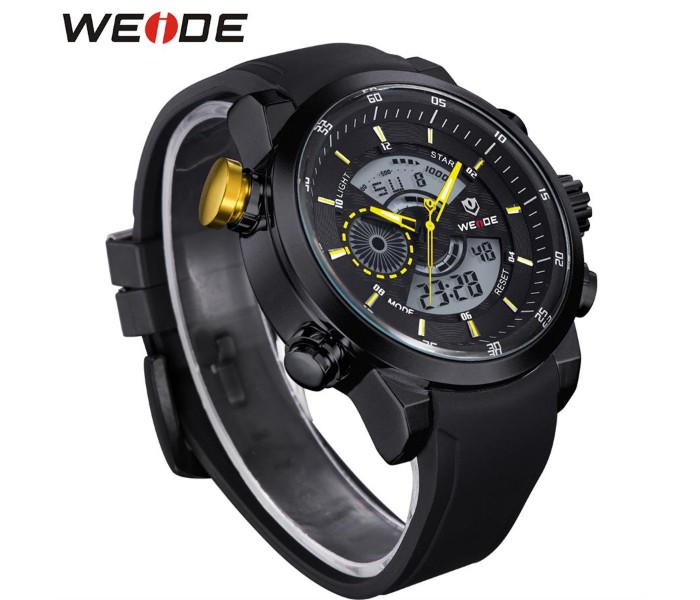 Weide WH 3401PU Mens Analog and Digital Watch Yellow and Black - Zoom Image 2