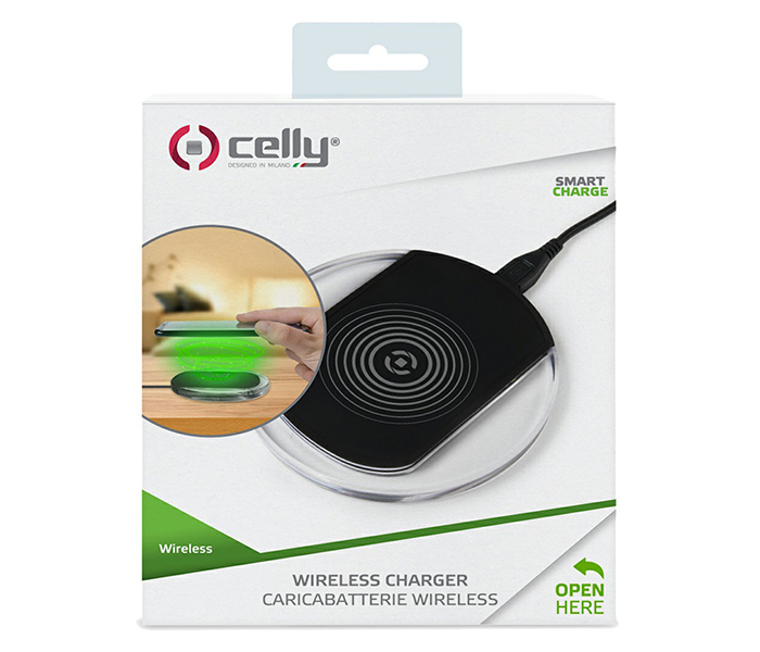 Celly WL1ABK 1A Wireless Charger for Smartphones - Black - Zoom Image 1