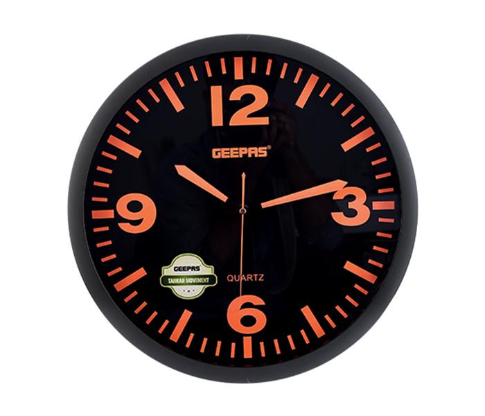 Geepas GWC4812 Taiwan Movement Wall Clock with Color Numbers, Green & Orange - Zoom Image 1