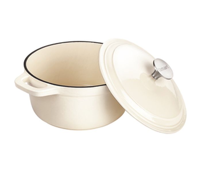 Lamart LT1060 2.5L Cast-Iron Pot with Lid, Cream - Zoom Image 2