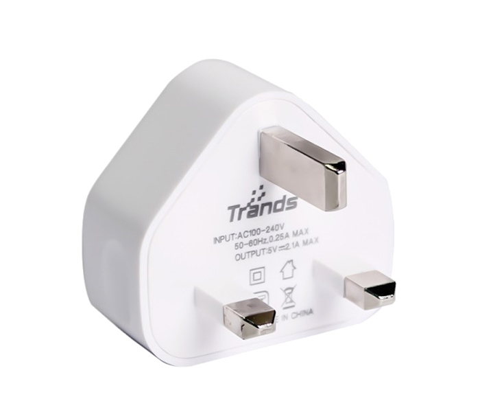 Trands TR-AD656 Dual USB Travel Charger for Smartphones - White - Zoom Image 2