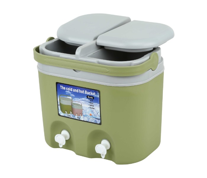 10L Hot and Cold Bucket with 2 Water Bottle 31461 Green - Zoom Image 5