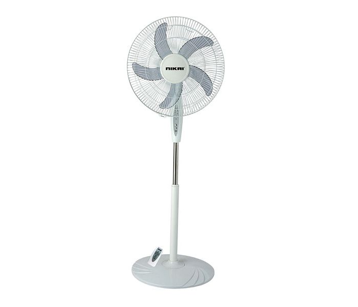 Nikai NPF1634RT Pedestal Fan With Remote White and Grey - Zoom Image