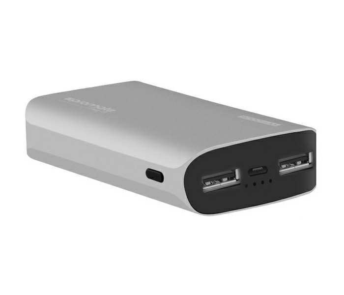 Promate Tag-9 9000 mAh Portable Charger Power Bank with Dual USB Port 4.2A Output, Silver - Zoom Image