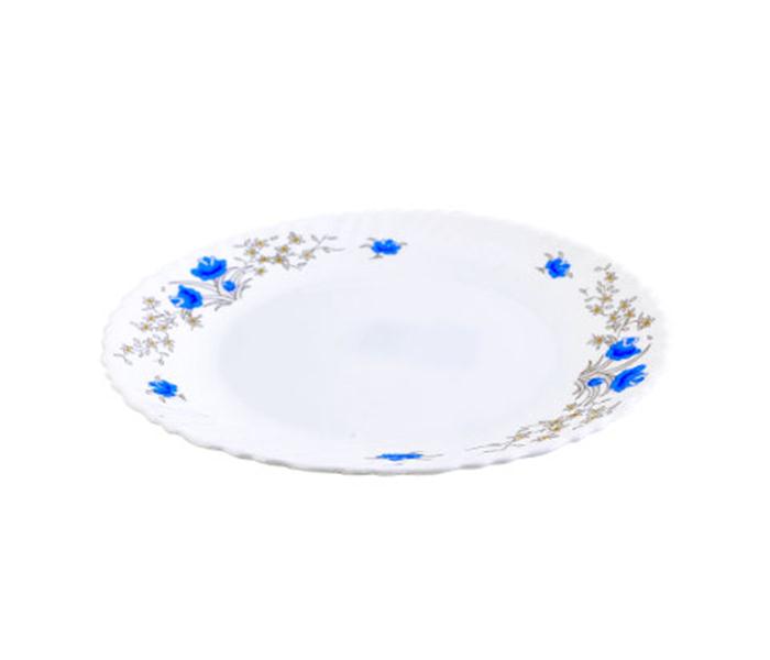 Royalford RF5679 9.5-inch Opal Ware Romantic Dinner Plate - White - Zoom Image 1