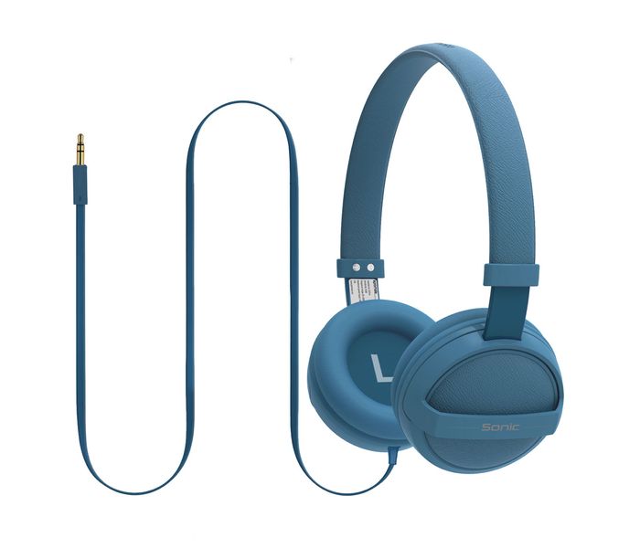 Promate Sonic Kid Friendly On Ear Stereo Wired Headset, Blue - Zoom Image 4