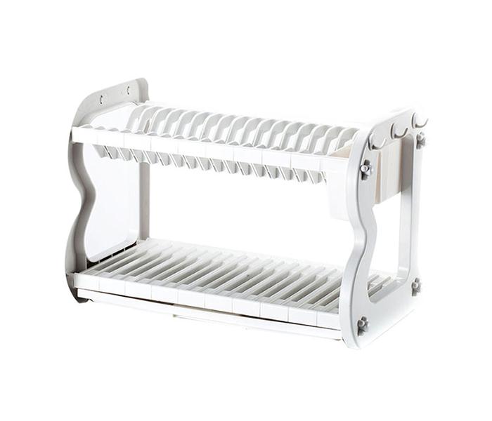 Royalford RF8570 2 Layer ABS Plastic Dish Rack - White - Zoom Image