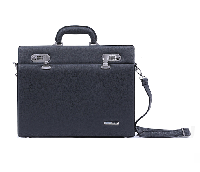 Para John PJSC8904B Gun Color Metal Fitting PVC Suitcase - Black - Zoom Image 3