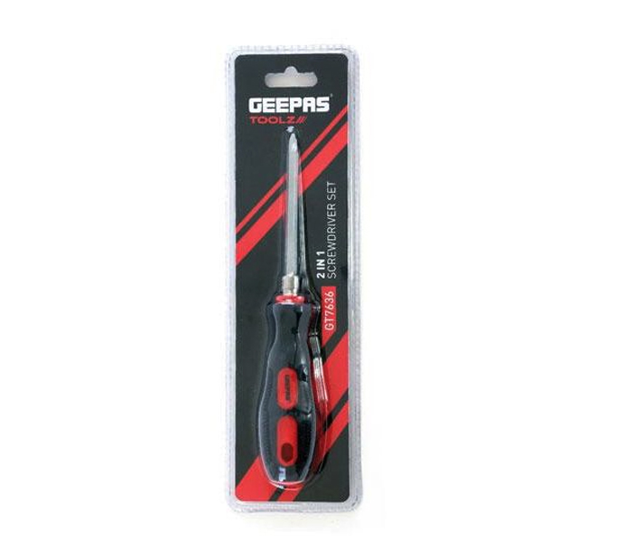 Geepas GT7636 2 In 1 Screwdriver Set Black and Red - Zoom Image