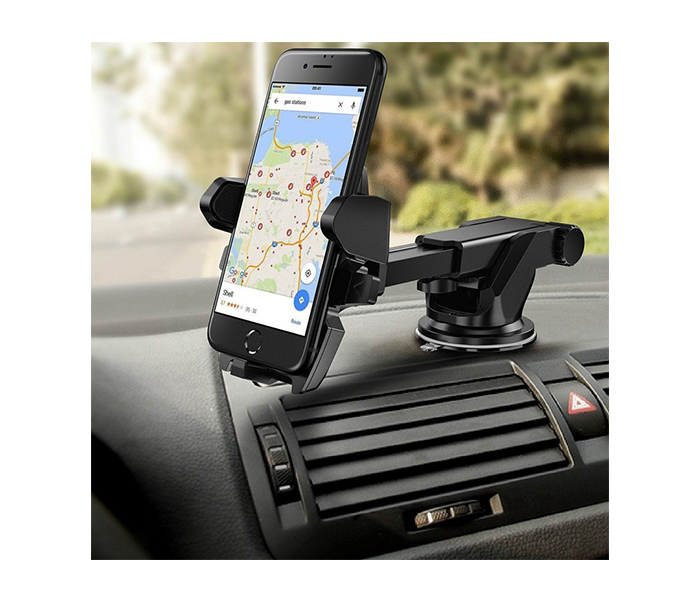 Trands TR-HO2249 Car Dashboard Phone Holder with Sticky Gel Stand - Black - Zoom Image 4