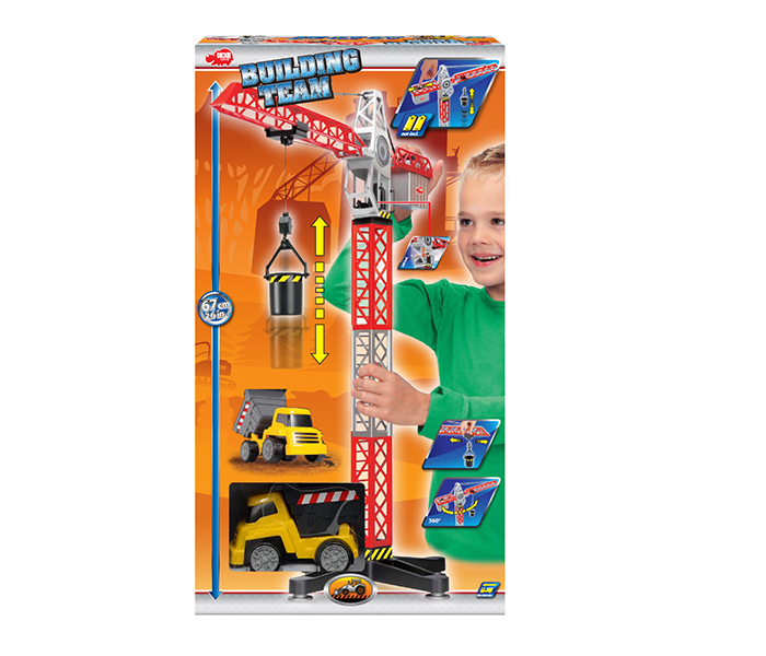 Dickie 203463337 67CM Construction Building Team Crane Play Set - Zoom Image 2