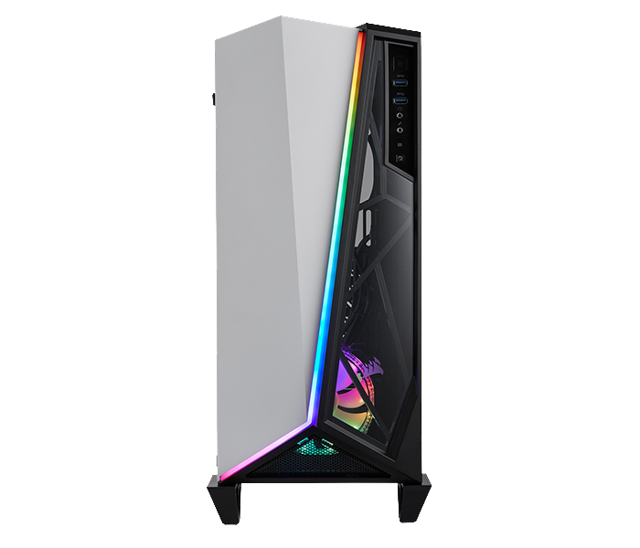 Corsair CC-9011141-WW Carbide Series SPEC-OMEGA RGB Mid-Tower Tempered Glass Gaming Case - White - Zoom Image 2