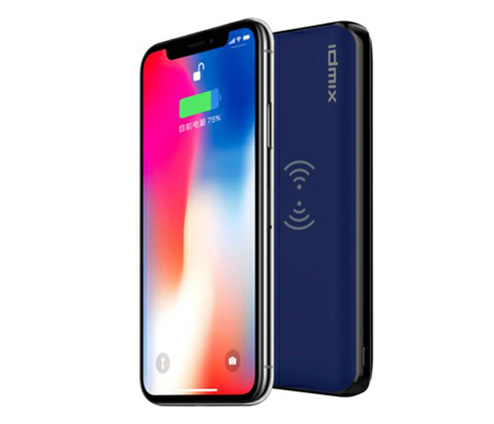 Idmix Q20 18000mAh Wireless Fast Charging Power Bank - Blue - Zoom Image