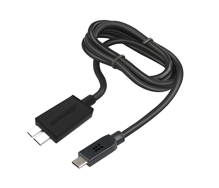 Promate UniLink-CMB USB Type C Male to Micro USB Data Cable for WD Seagate Hard Disk Drive - Black - Zoom Image 5