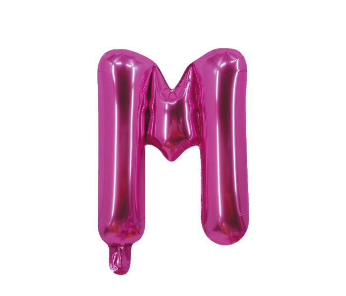 Party Time M-P-803249 Letter M 16 Inch Foil Balloon Pink - Zoom Image