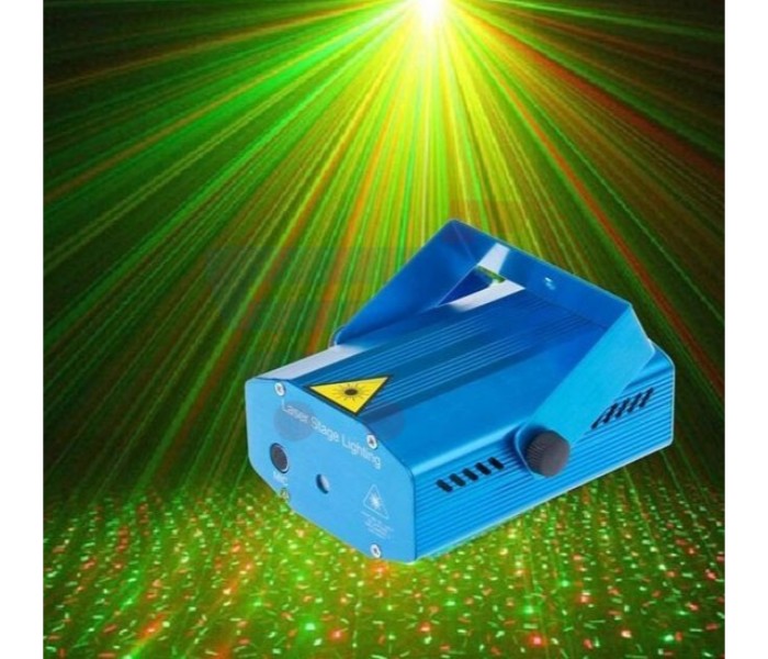 6 in 1 Portable Mini Laser Stage Light Projector for Disco Party with 150mw - Blue - Zoom Image 2