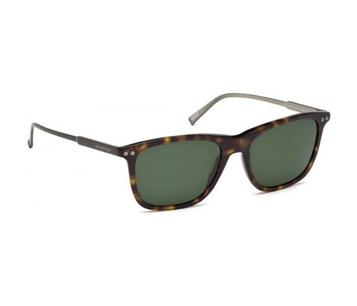 Mont Blanc MB 600S 52R Rectangle Havana Frame & Green Mirrored Sunglasses for Unisex - Zoom Image 1