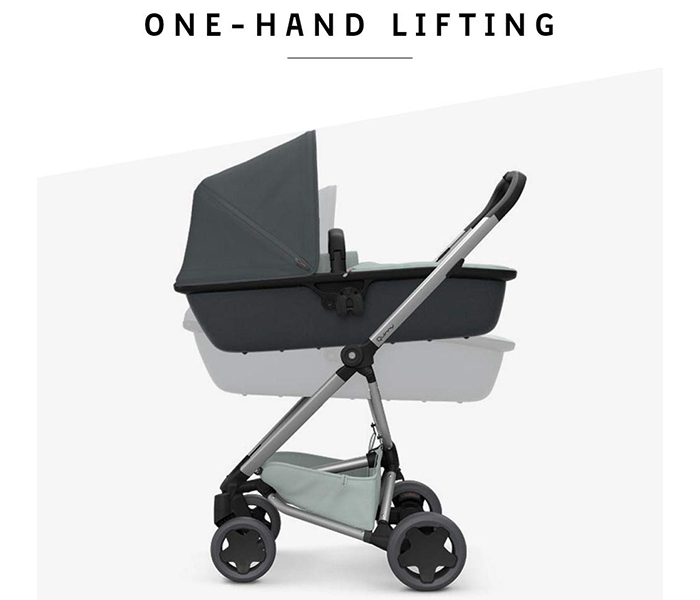 Quinny 1505622000 Zap Lux Carrycot - Grey On Graphite - Zoom Image 1