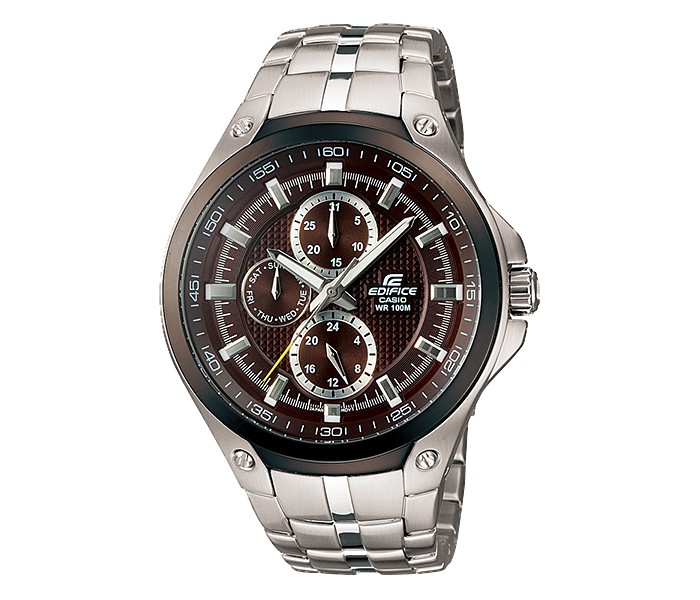 Casio Edifice EF-326D-5AVUDF Mens Analog Watch Silver and Brown - Zoom Image