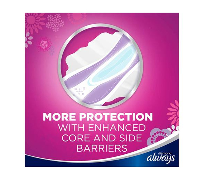 Always Diamond Ultra Thin Sanitary Pad Long Pack of 7 - Zoom Image 3