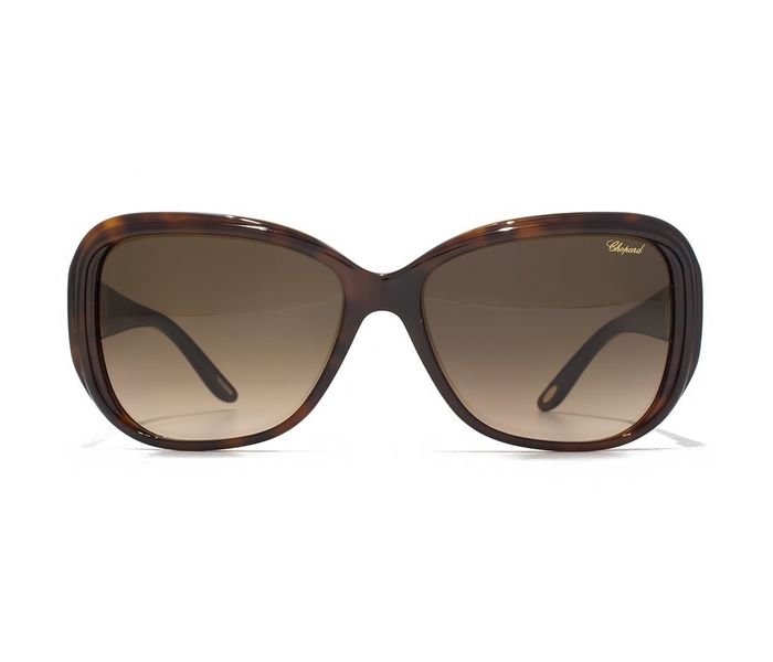 Chopard SCH148S 09XK Oval Havana Frame & Brown Mirrored Sunglasses for Women - Zoom Image 2