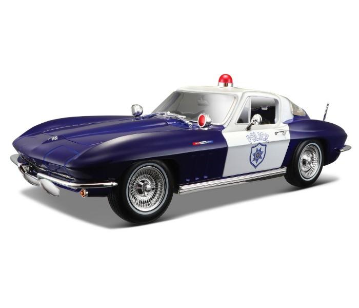 Maisto 31381  Special Edition 1 :18  1965 Chevrolet Corvette Police  Titan Blue - Zoom Image