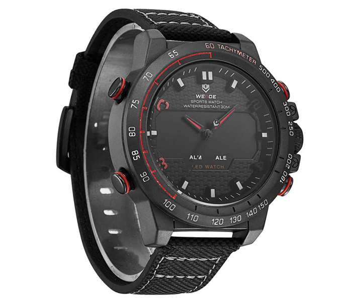 Weide WH-6102LB Analog and LED Digital Watch Black and Red - Zoom Image 2