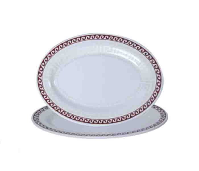 Flamingo FL9107CMW 10-inch Melamine Ware Oval Plate - 3 Pieces Combo - Zoom Image