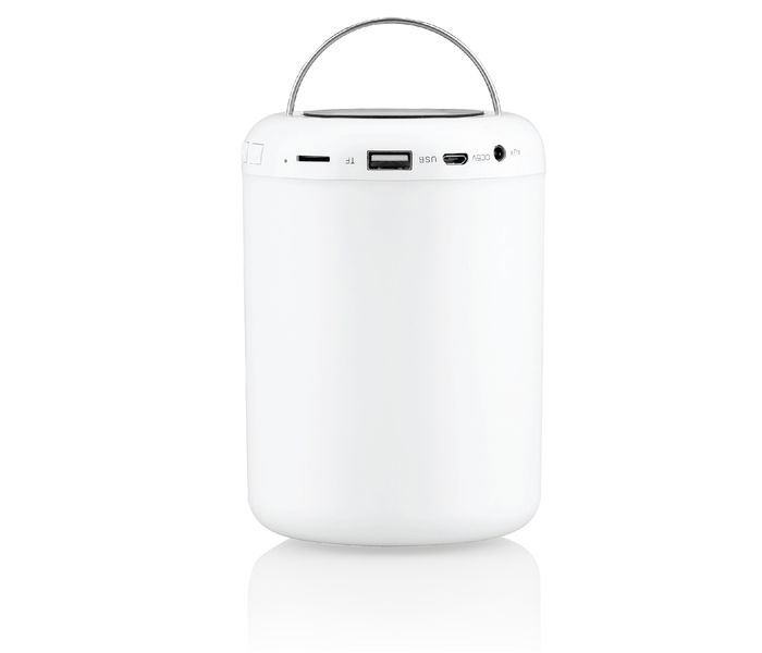 Promate LumiPlay Portable Wireless Speaker with Touch Sensitive LED Lamp, White - Zoom Image 3