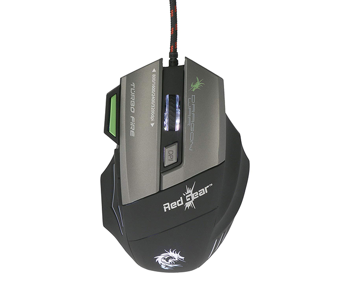 Dragon War G9 Thor 3200 DPI LED Gaming Mouse with Mouse Pad - Black & Grey - Zoom Image 3