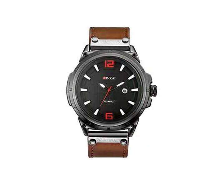 Xinkai IX-6870-2 Alexo Five  Jupings Fashion Leather Watch for Men Brown - Zoom Image