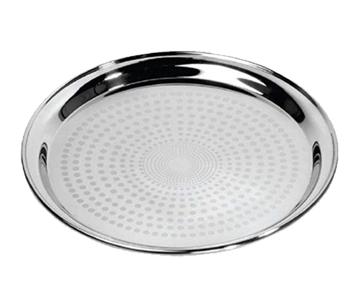 Royalford RF5342 16-inch Stainless Steel Group Round Serving Tray - Silver - Zoom Image