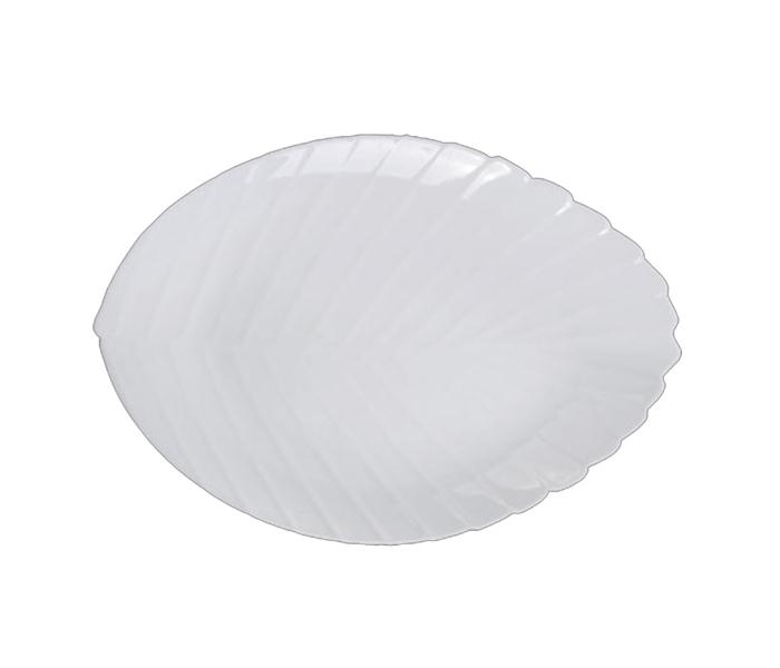 Royalford RF8322 14.5-inch Leaf Shape Large Plate - White - Zoom Image 2