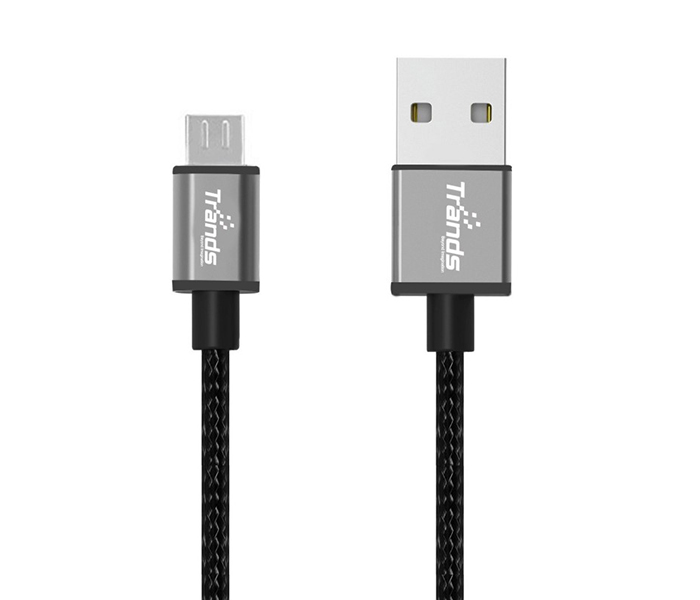 Trands TR-CA6239 Nylon Braided Reversible Double Side Micro USB to USB 2.0 Cable - 1 Meter - Zoom Image