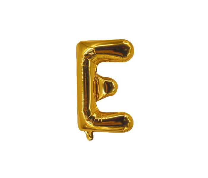 Party Time E-G-803409 Letter E 16 Inch Foil Balloon Gold - Zoom Image