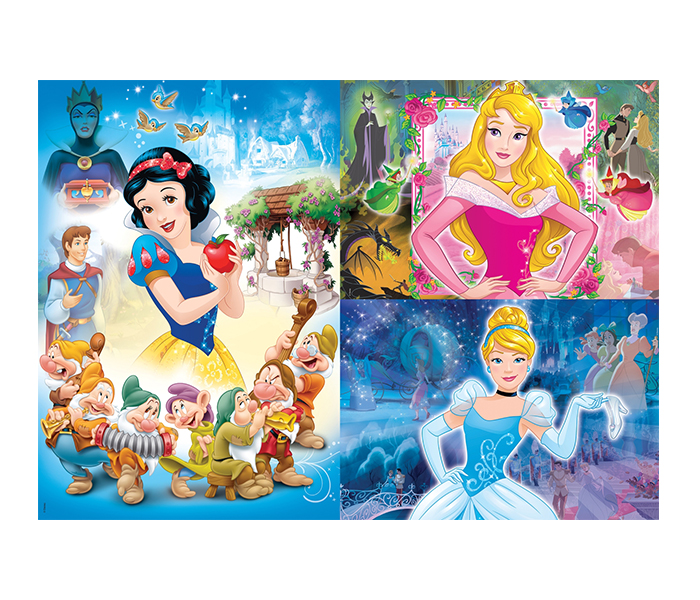 Clementoni 25211 Disney Princess Super Colour Children Puzzle - 3 x 48 Pieces - Zoom Image 1