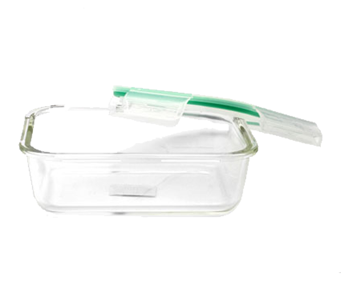 Royalford RF6249 Airtight Container - 1000ml, Clear & Green - Zoom Image 1