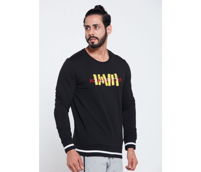 Petro OU10033 Solid Crew Neck Sweat Shirt L-Black - Zoom Image 2